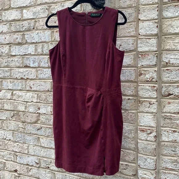 burgundy ralph lauren dress Burgundy Dress | Luxury Silk Dress main image 0